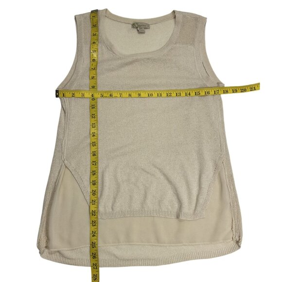 Urban Day Size M/L Women Sleeveless Knit Tank Top With Sheer Side Panels - Picture 2 of 5